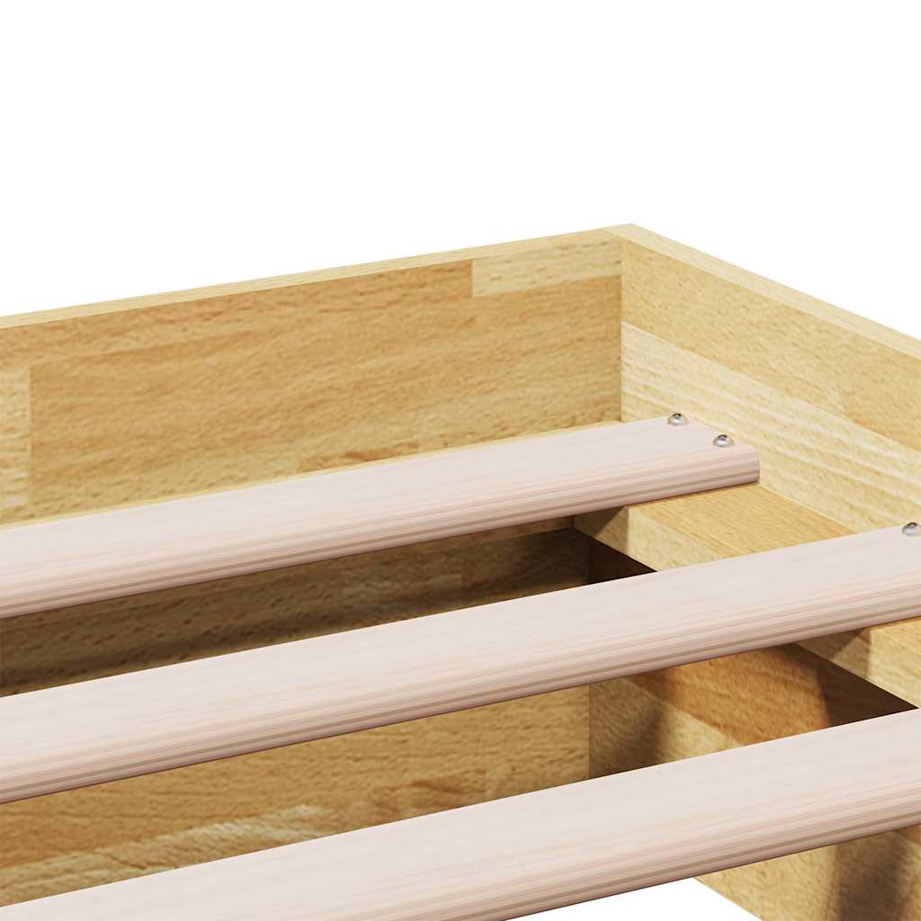 Bettgestell ohne Matratze 90x190 cm Massivholz Eiche