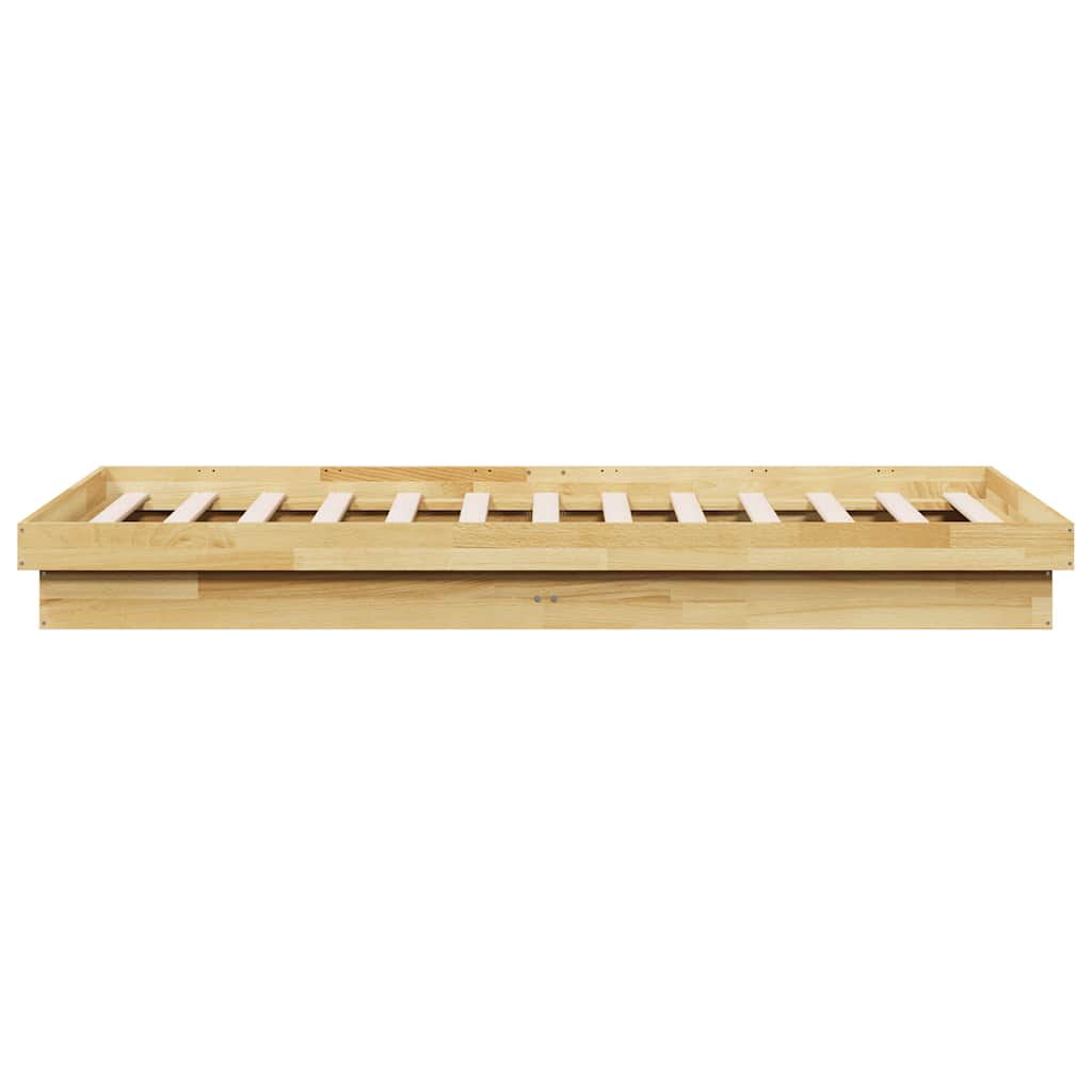 Massivholzbett ohne Matratze 75x190 cm Eichenholz