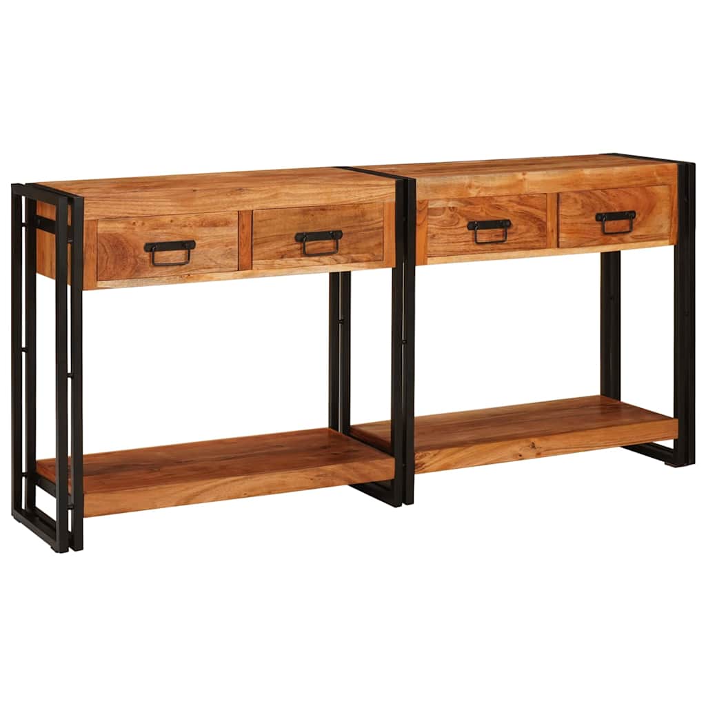 Konsolen-Tische 2 pcs Braun 161 x 33 x 75 cm Massivholz Akazie