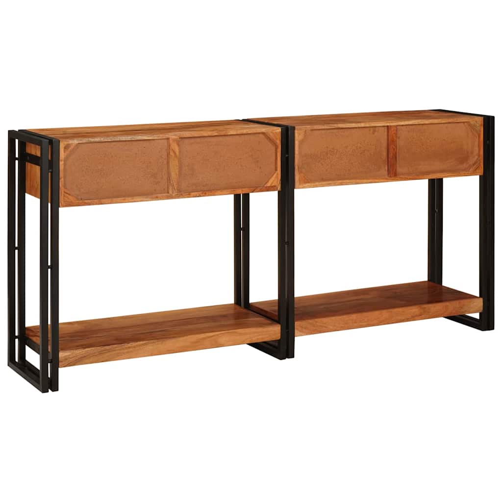 Konsolen-Tische 2 pcs Braun 161 x 33 x 75 cm Massivholz Akazie