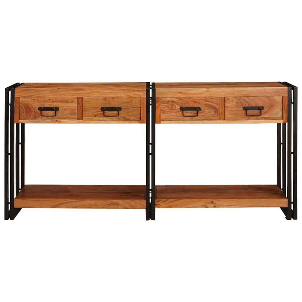 Konsolen-Tische 2 pcs Braun 161 x 33 x 75 cm Massivholz Akazie