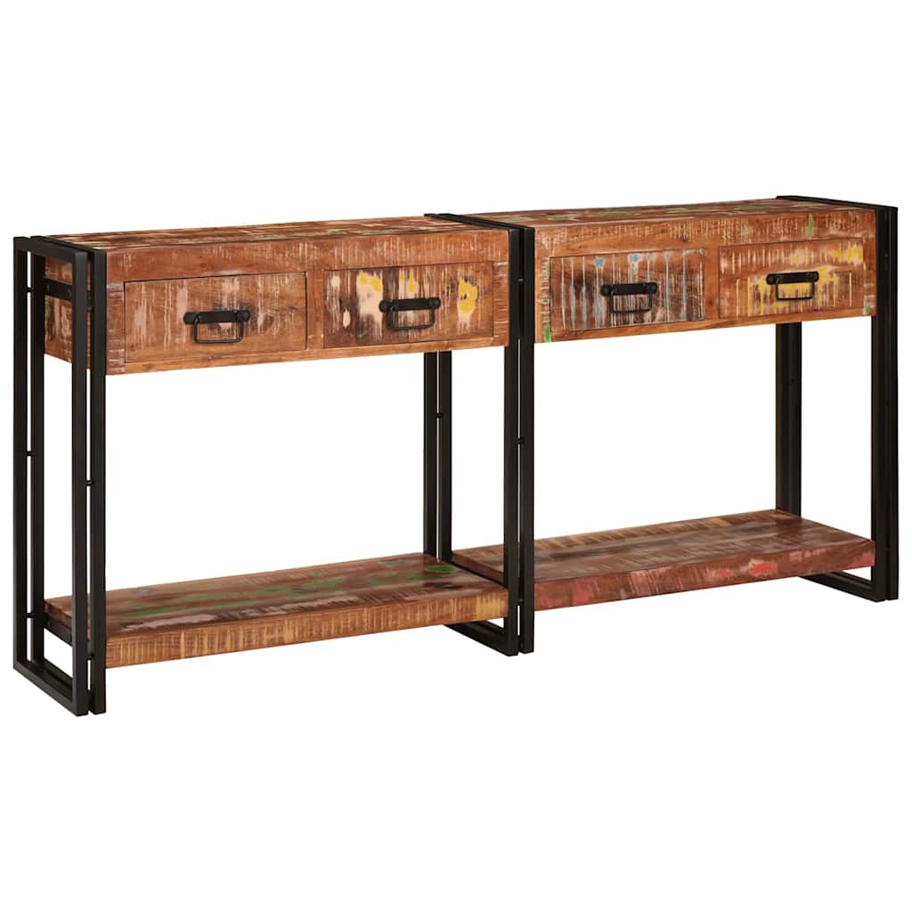Konsolen-Tische mit Regal 2 pcs Mehrfarbig 161 x 33 x 75 cm