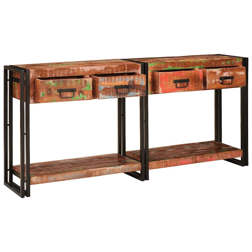 Konsolen-Tische mit Regal 2 pcs Mehrfarbig 161 x 33 x 75 cm