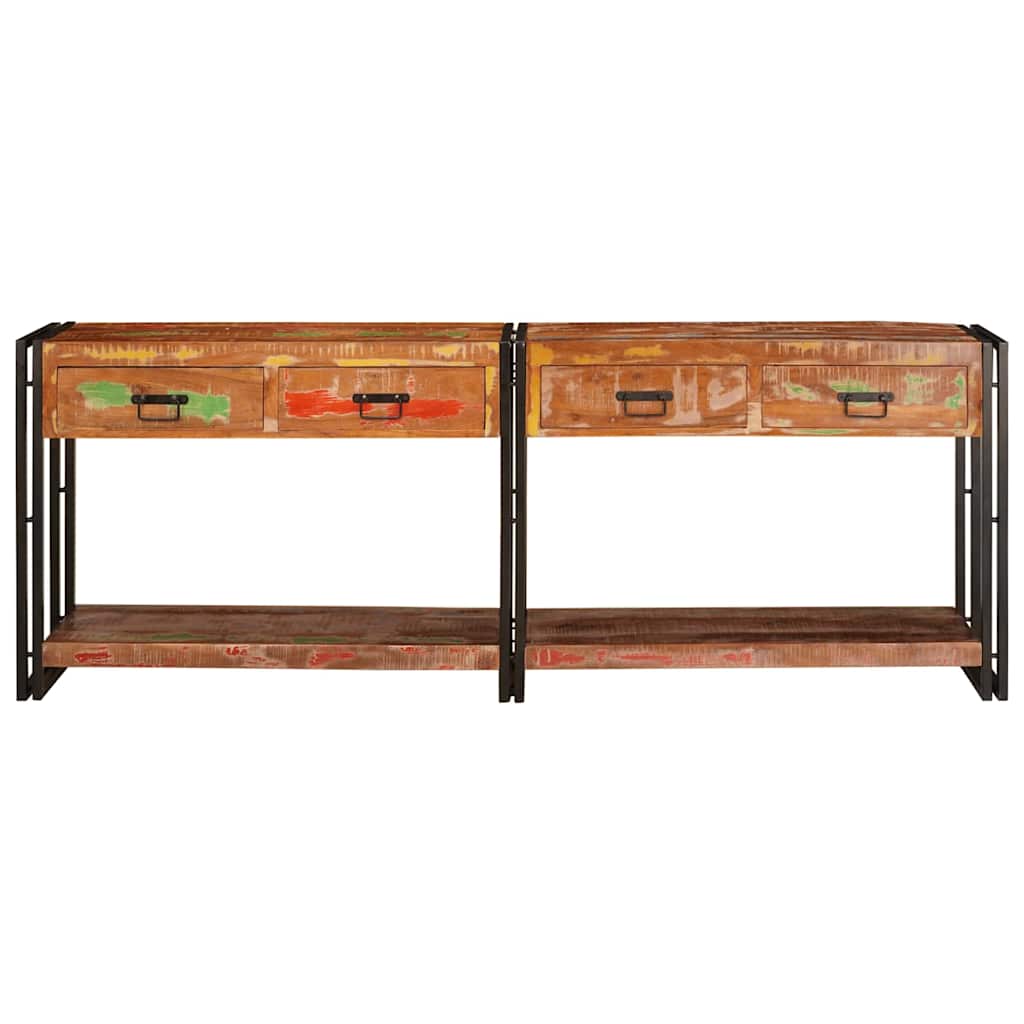 Konsolen-Tische 2 pcs Mehrfarbig Massives upgecyceltes Holz