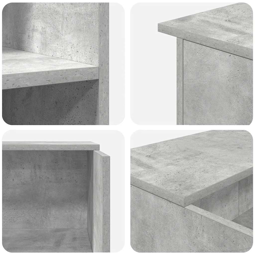 Empfangstheke Betongrau 100x50x103,5 cm Holzwerkstoff