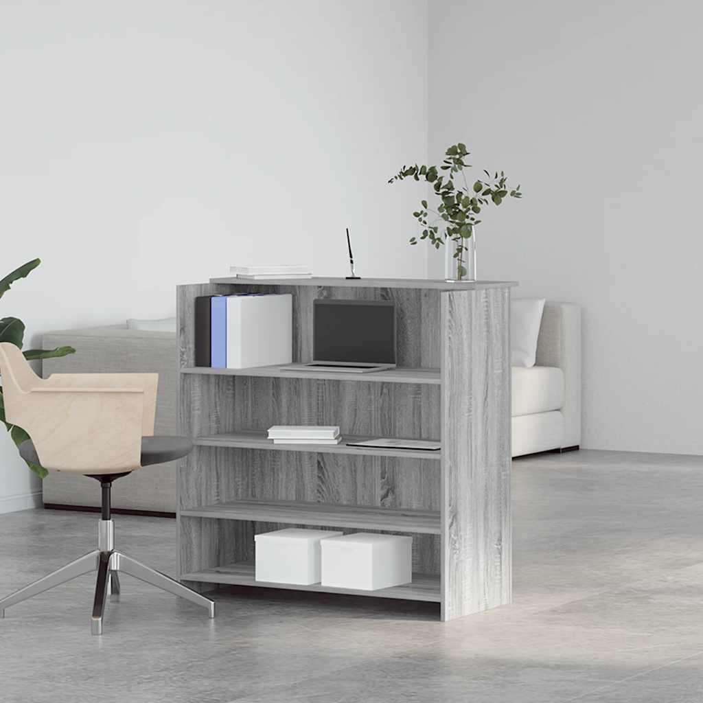 Empfangstheke Grau Sonoma 100x50x103,5 cm Holzwerkstoff