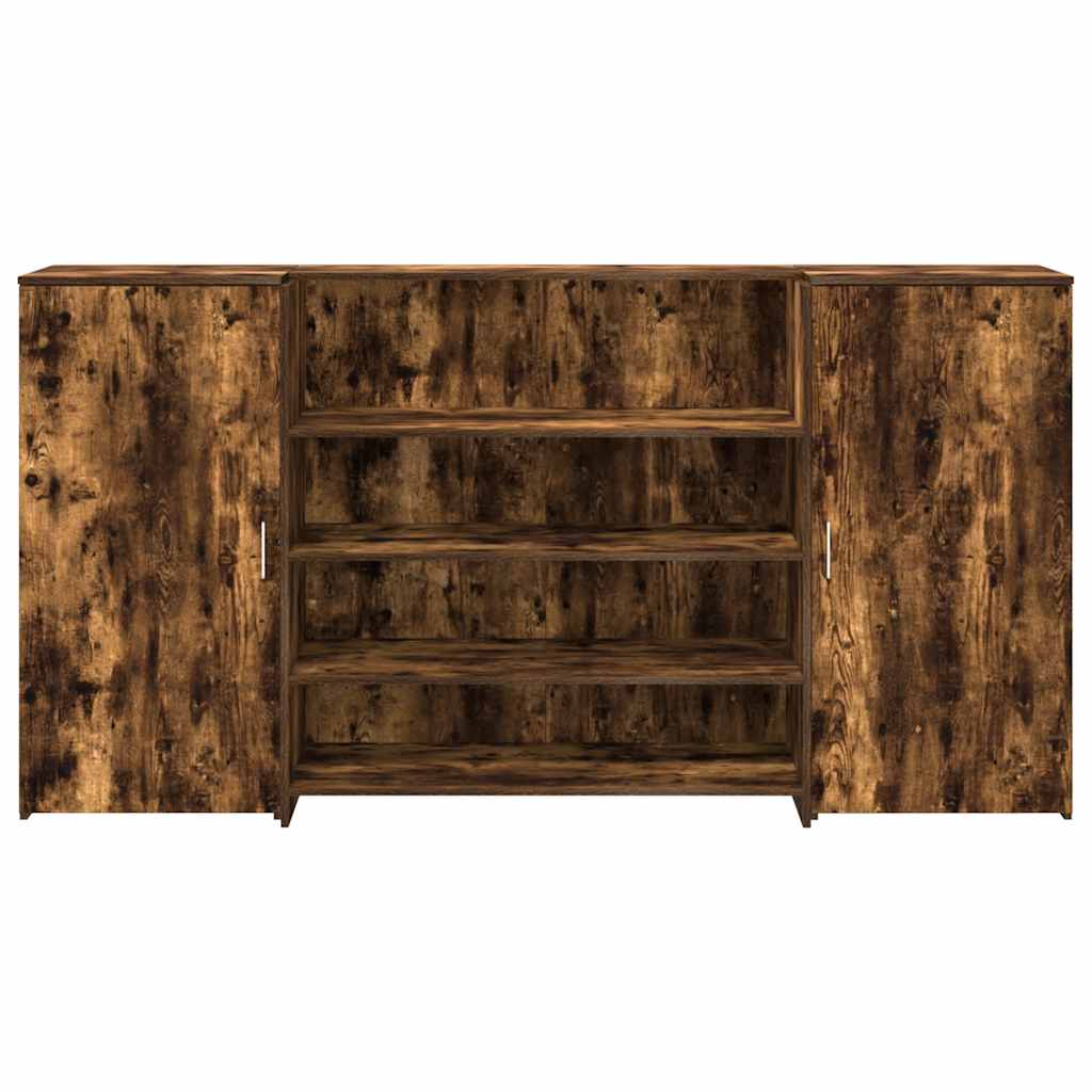 Empfangstheke Räuchereiche 200x50x103,5 cm Holzwerkstoff