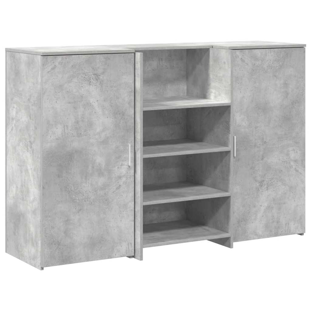 Empfangstheke Betongrau 155x50x103,5 cm Holzwerkstoff