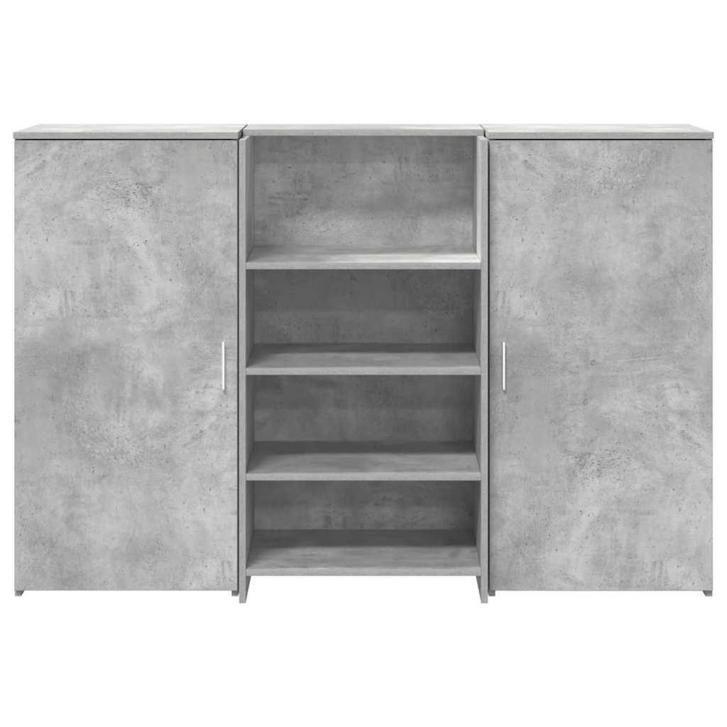 Empfangstheke Betongrau 155x50x103,5 cm Holzwerkstoff