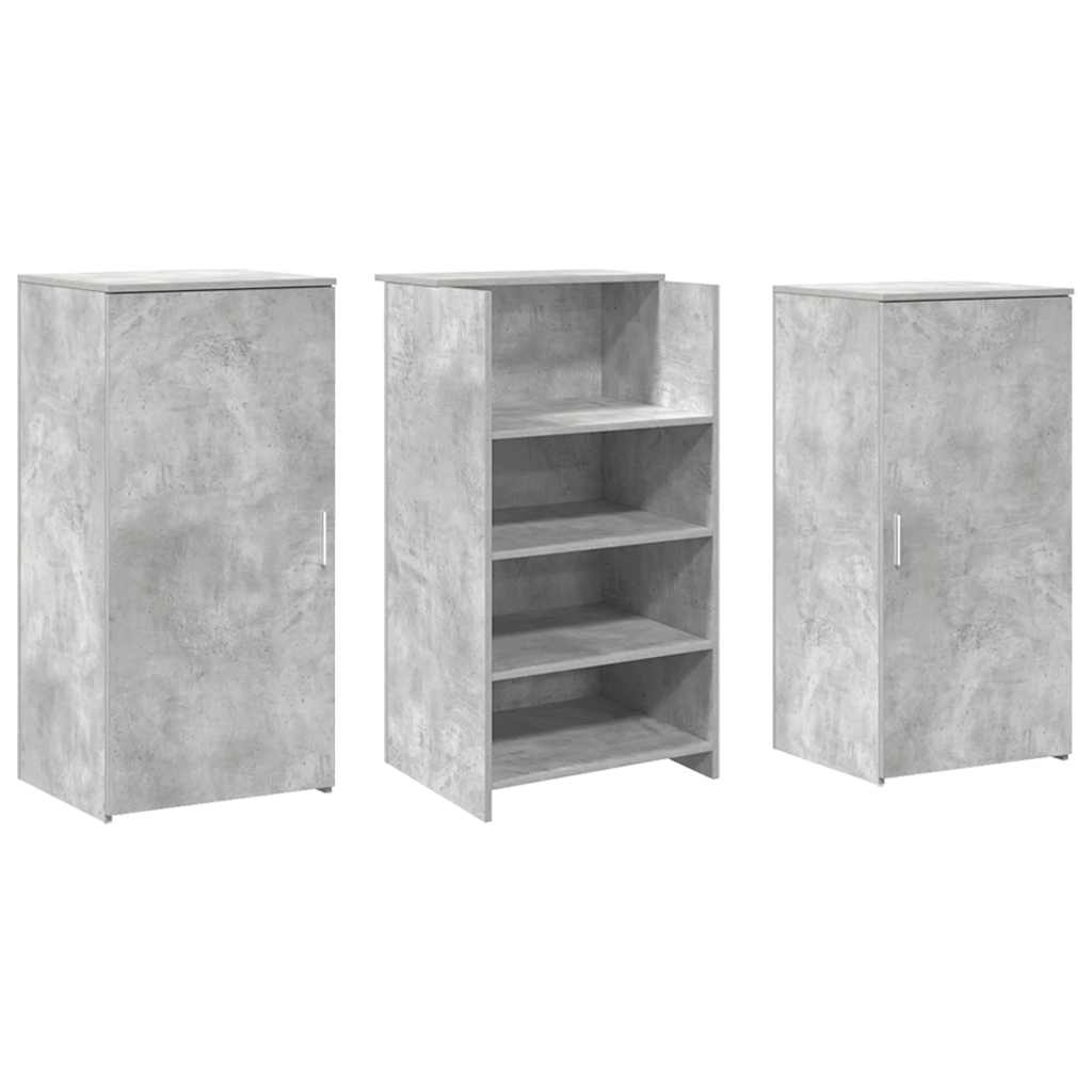 Empfangstheke Betongrau 155x50x103,5 cm Holzwerkstoff