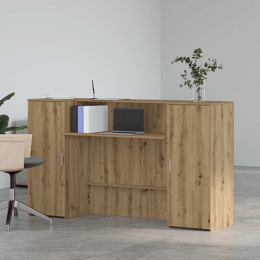 Empfangstheke Artisan-Eiche 180x50x103,5 cm Holzwerkstoff