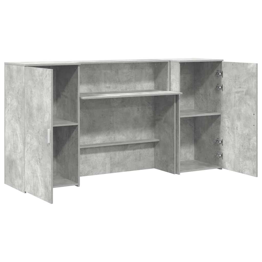 Empfangstheke Betongrau 200x50x103,5 cm Holzwerkstoff