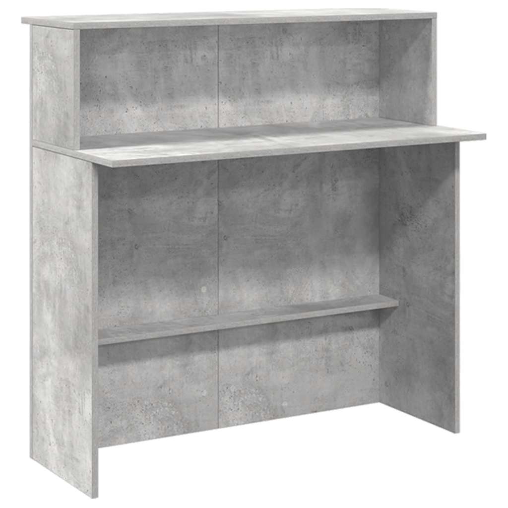 Empfangstheke Betongrau 200x50x103,5 cm Holzwerkstoff