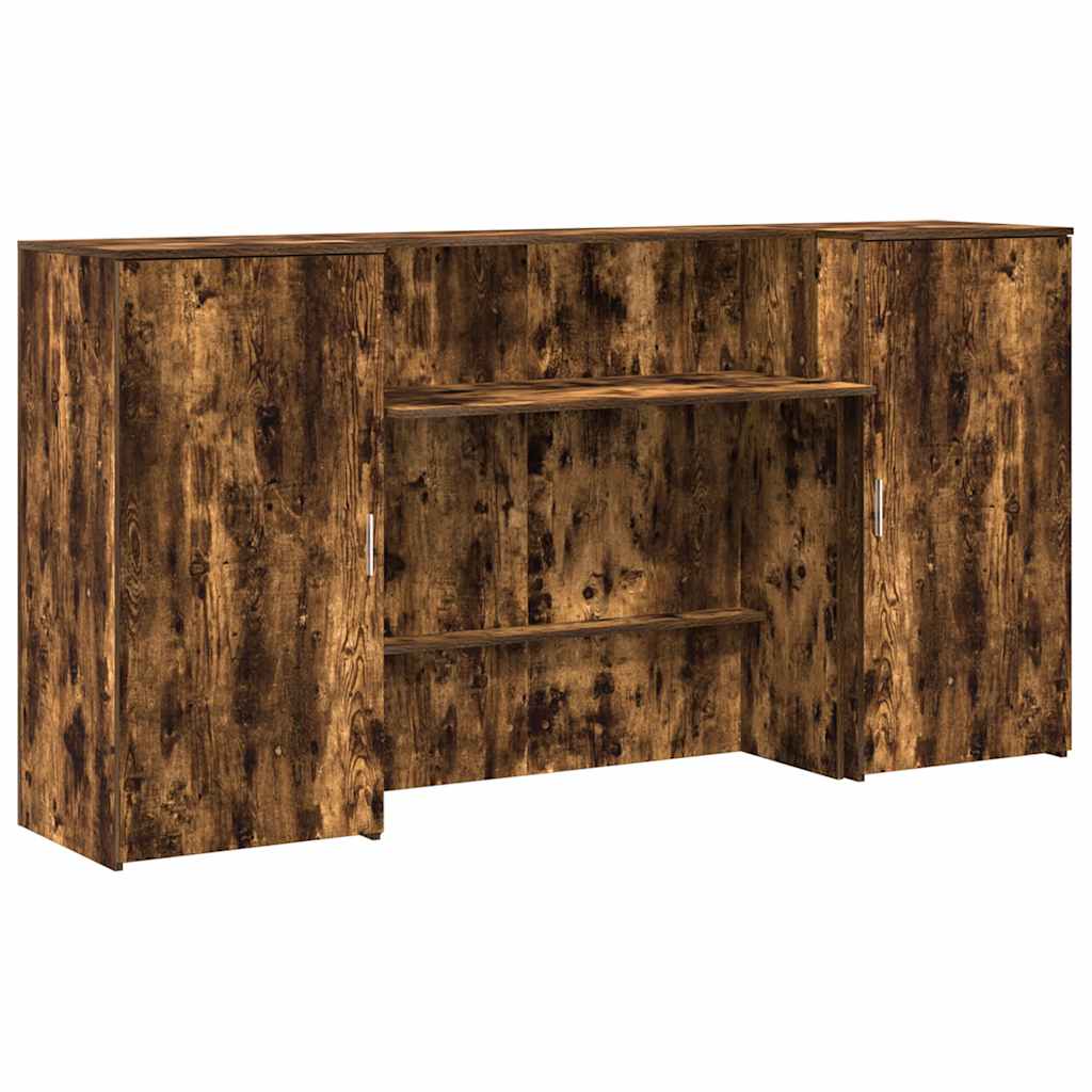Empfangstheke Räuchereiche 200x50x103,5 cm Holzwerkstoff