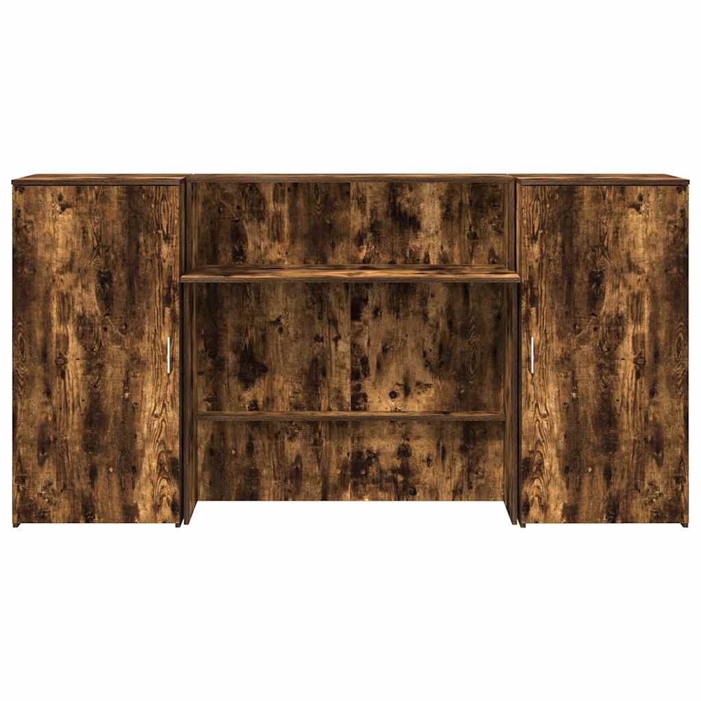Empfangstheke Räuchereiche 200x50x103,5 cm Holzwerkstoff