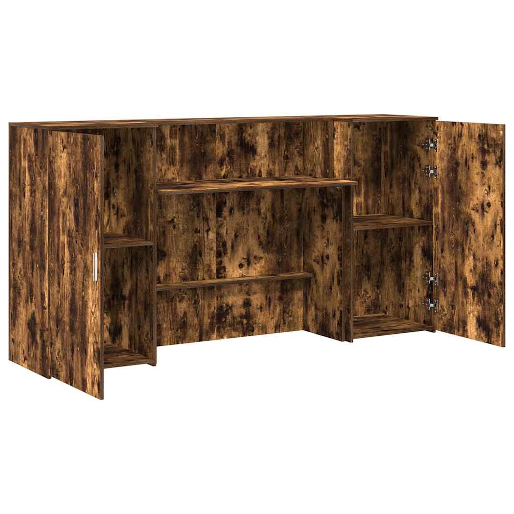 Empfangstheke Räuchereiche 200x50x103,5 cm Holzwerkstoff