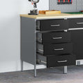 Werkbank mit Schubladen Schwarz und Grau 50 x 55 x 85 cm