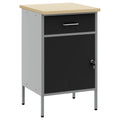 Werkbank mit Schubladen Schwarz und Grau 50 x 55 x 85 cm