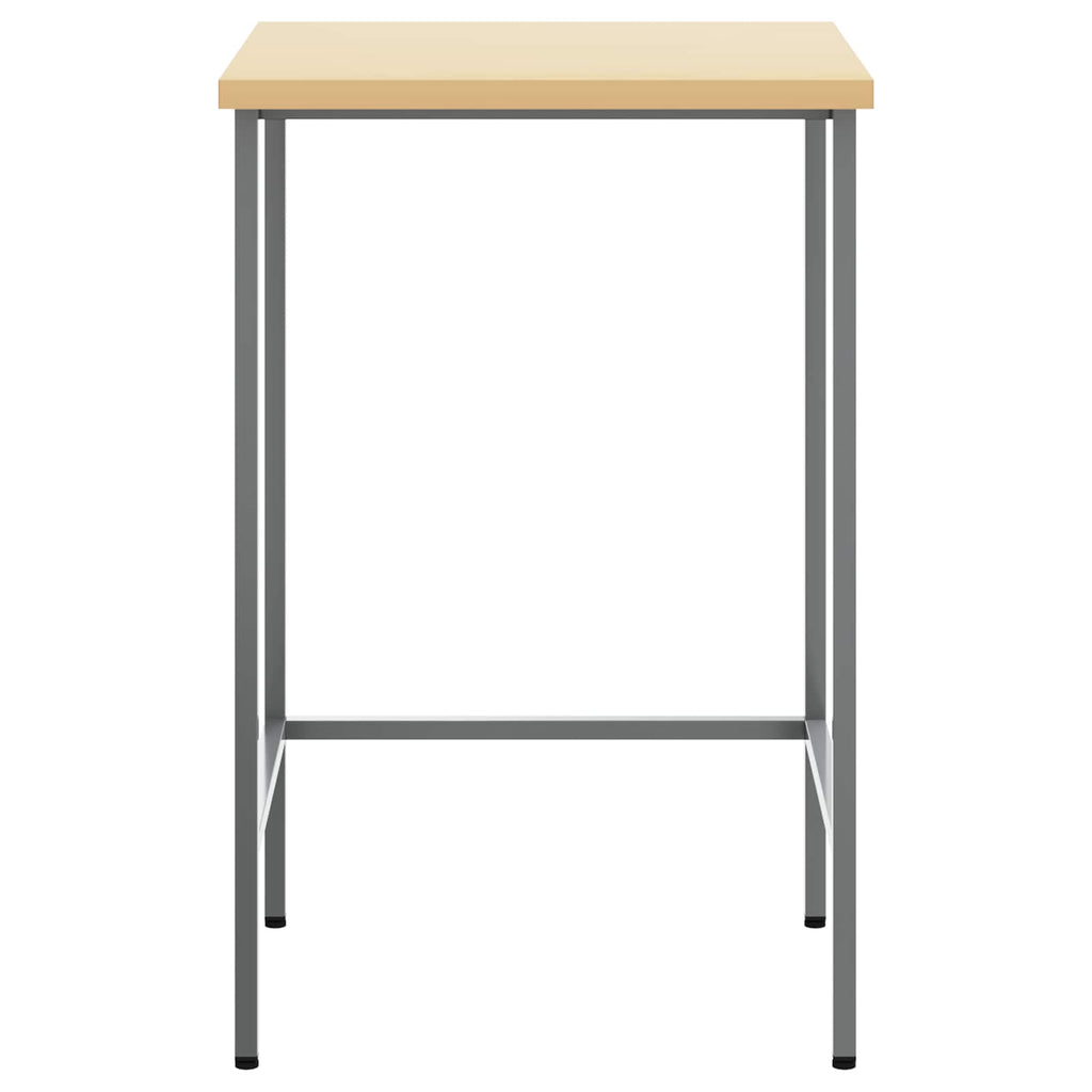 Ecktisch Grau 55 x 55 x 85 cm Stahl und hochwertiges Holz