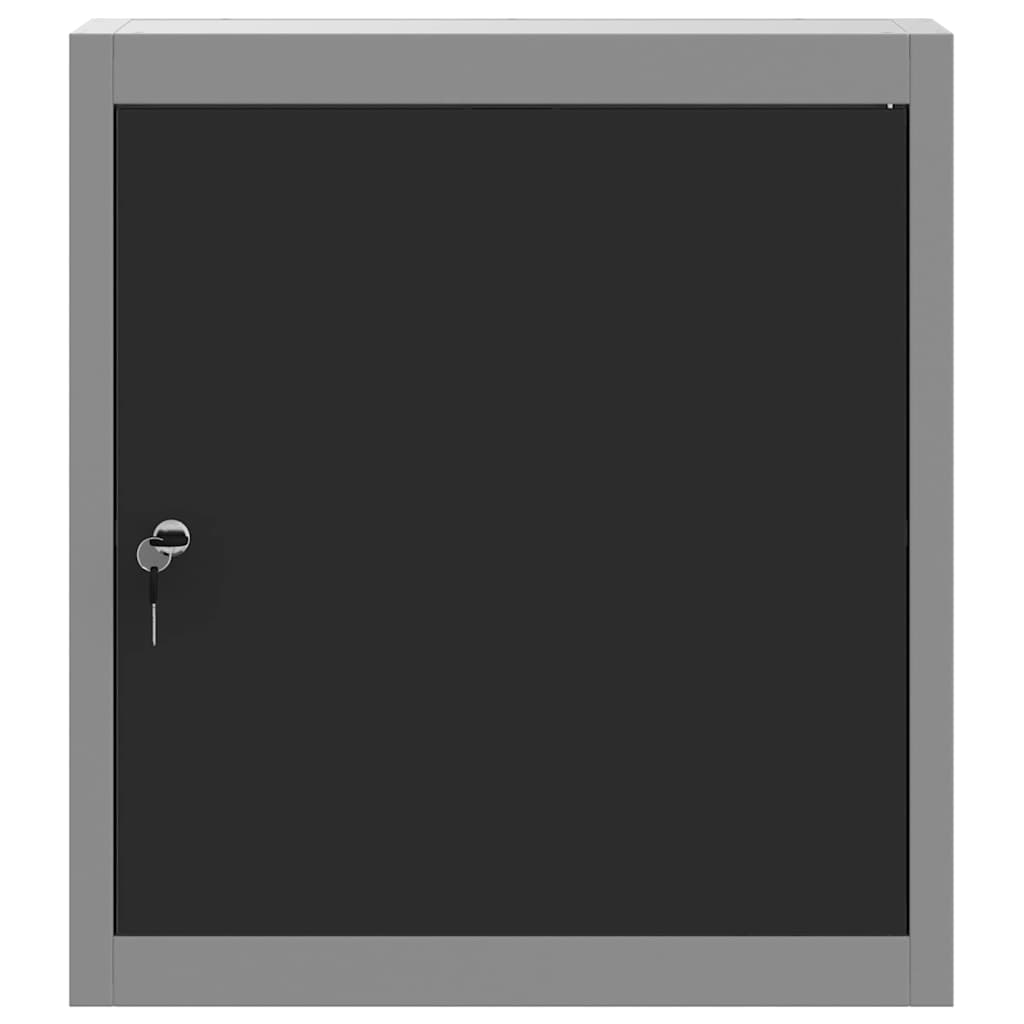 Werkzeugschrank mit Regal Schwarz und Grau 50 x 20 x 55 cm