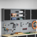 Werkzeugschrank mit Regal Schwarz und Grau 150 x 20 x 55 cm