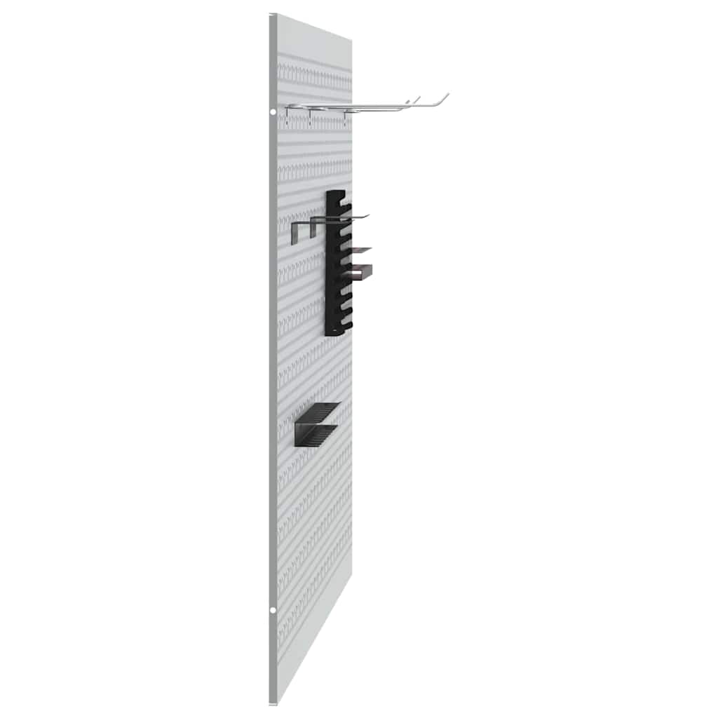 Werkzeugwandpaneel 2 pcs Grau 100 x 1 x 80 cm