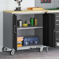 Trolley Rolling Workbench Schwarz und Grau 75 x 45 x 85 cm