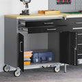 Trolley Rolling Workbench Schwarz und Grau 75 x 45 x 85 cm