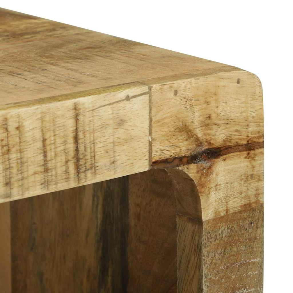 TV-Schränk mit Regal Braun 80 x 30 x 25 cm Massivholz Mango