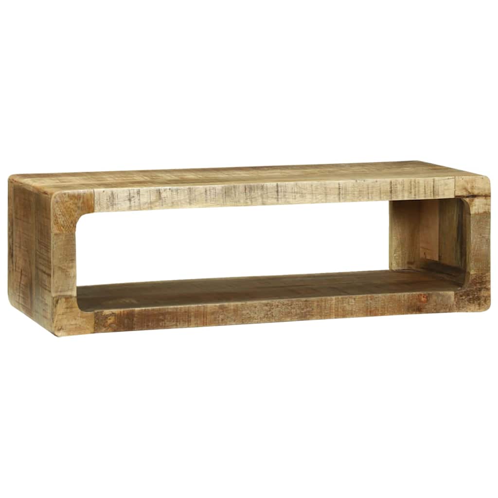 TV-Schränk mit Regal Braun 80 x 30 x 25 cm Massivholz Mango