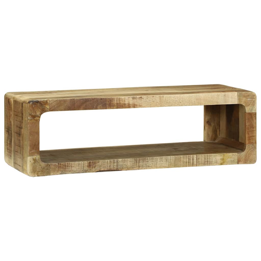 TV-Schränk mit Regal Braun 80 x 30 x 25 cm Massivholz Mango