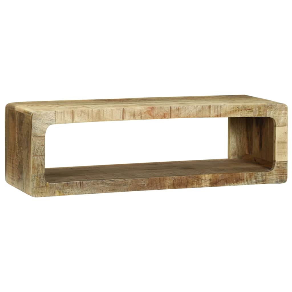 TV-Schränk mit Regal Braun 80 x 30 x 25 cm Massivholz Mango