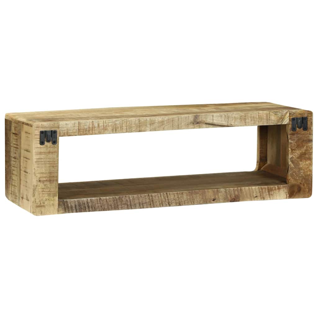 TV-Schränk mit Regal Braun 80 x 30 x 25 cm Massivholz Mango
