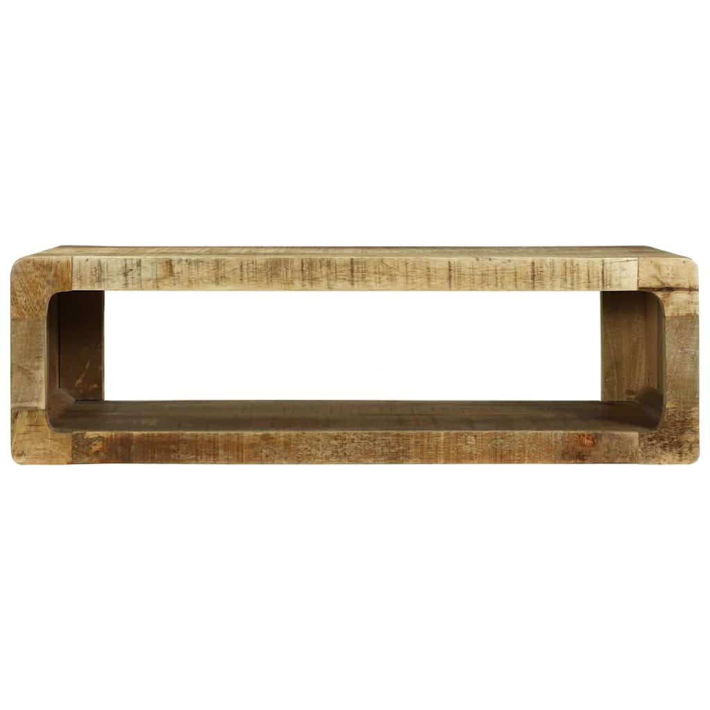 TV-Schränk mit Regal Braun 80 x 30 x 25 cm Massivholz Mango