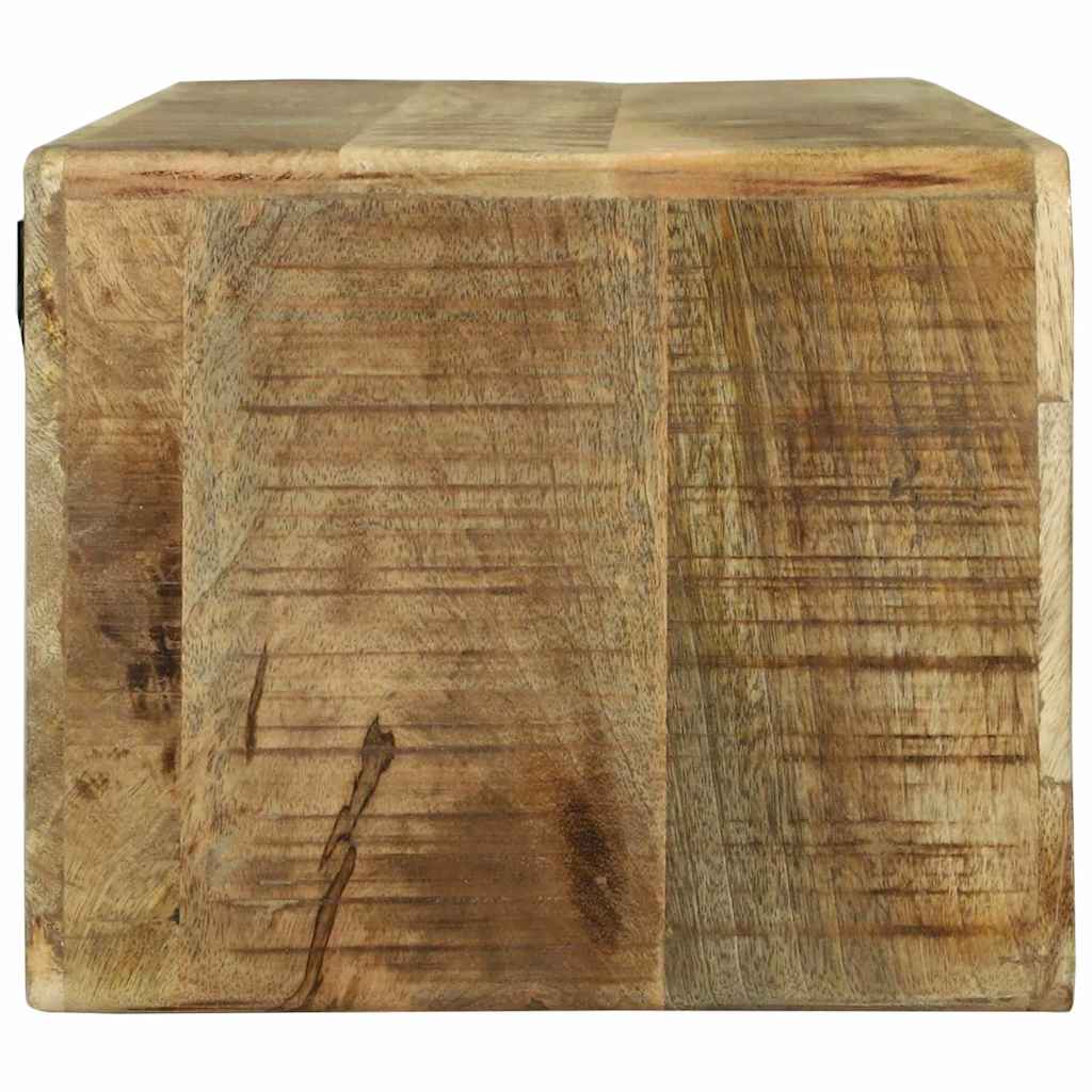 TV-Schränk mit Regal Braun 80 x 30 x 25 cm Massivholz Mango