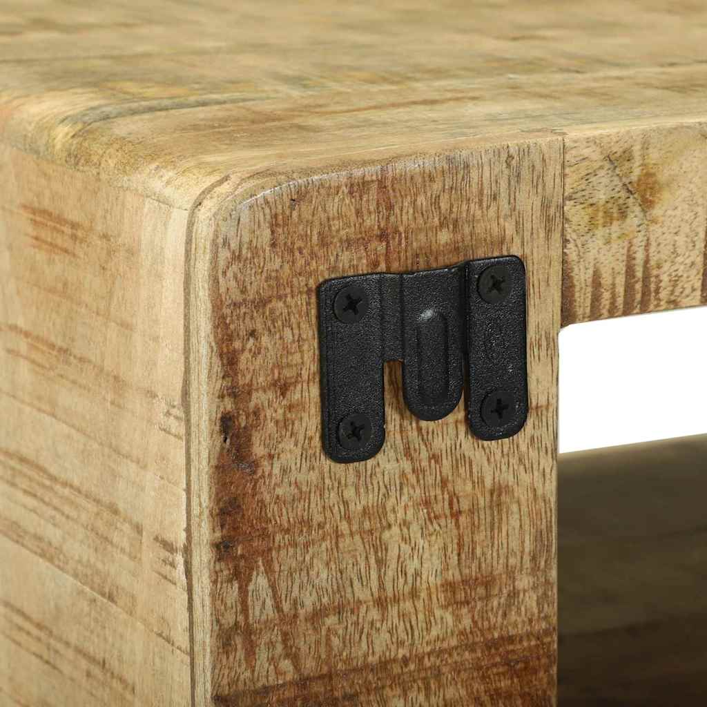 TV-Schränk mit Regal Braun 80 x 32 x 36 cm Massivholz Mango