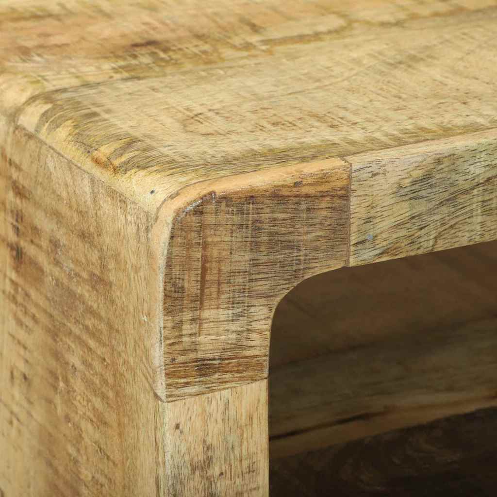TV-Schränk mit Regal Braun 80 x 32 x 36 cm Massivholz Mango