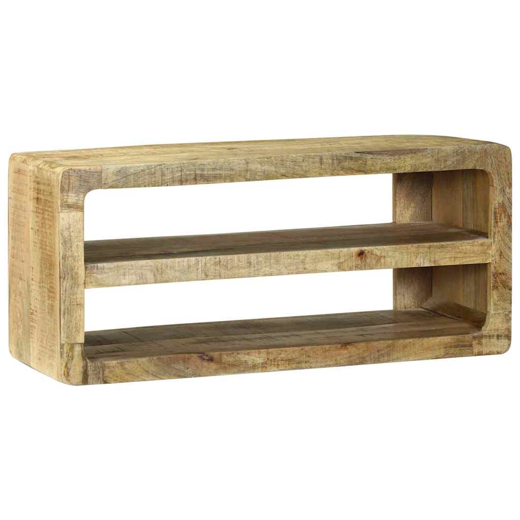 TV-Schränk mit Regal Braun 80 x 32 x 36 cm Massivholz Mango