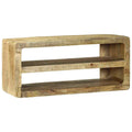 TV-Schränk mit Regal Braun 80 x 32 x 36 cm Massivholz Mango