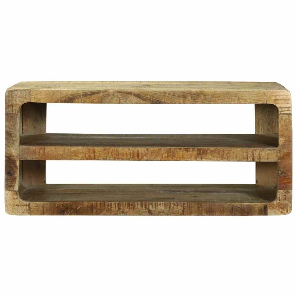 TV-Schränk mit Regal Braun 80 x 32 x 36 cm Massivholz Mango