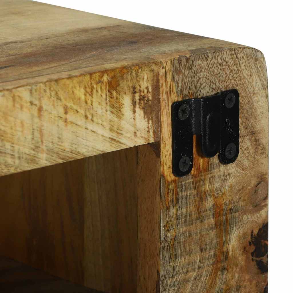 TV-Schränk mit Regal Braun 100 x 32 x 36 cm Massivholz Mango