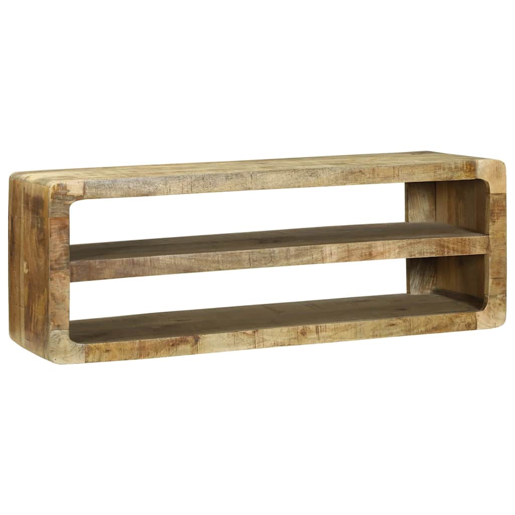 TV-Schränk mit Regal Braun 100 x 32 x 36 cm Massivholz Mango