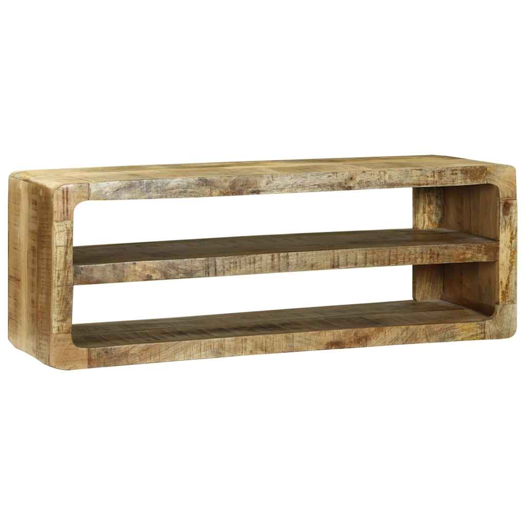 TV-Schränk mit Regal Braun 100 x 32 x 36 cm Massivholz Mango