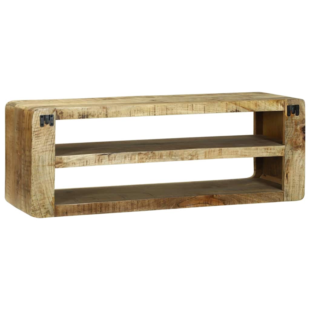 TV-Schränk mit Regal Braun 100 x 32 x 36 cm Massivholz Mango