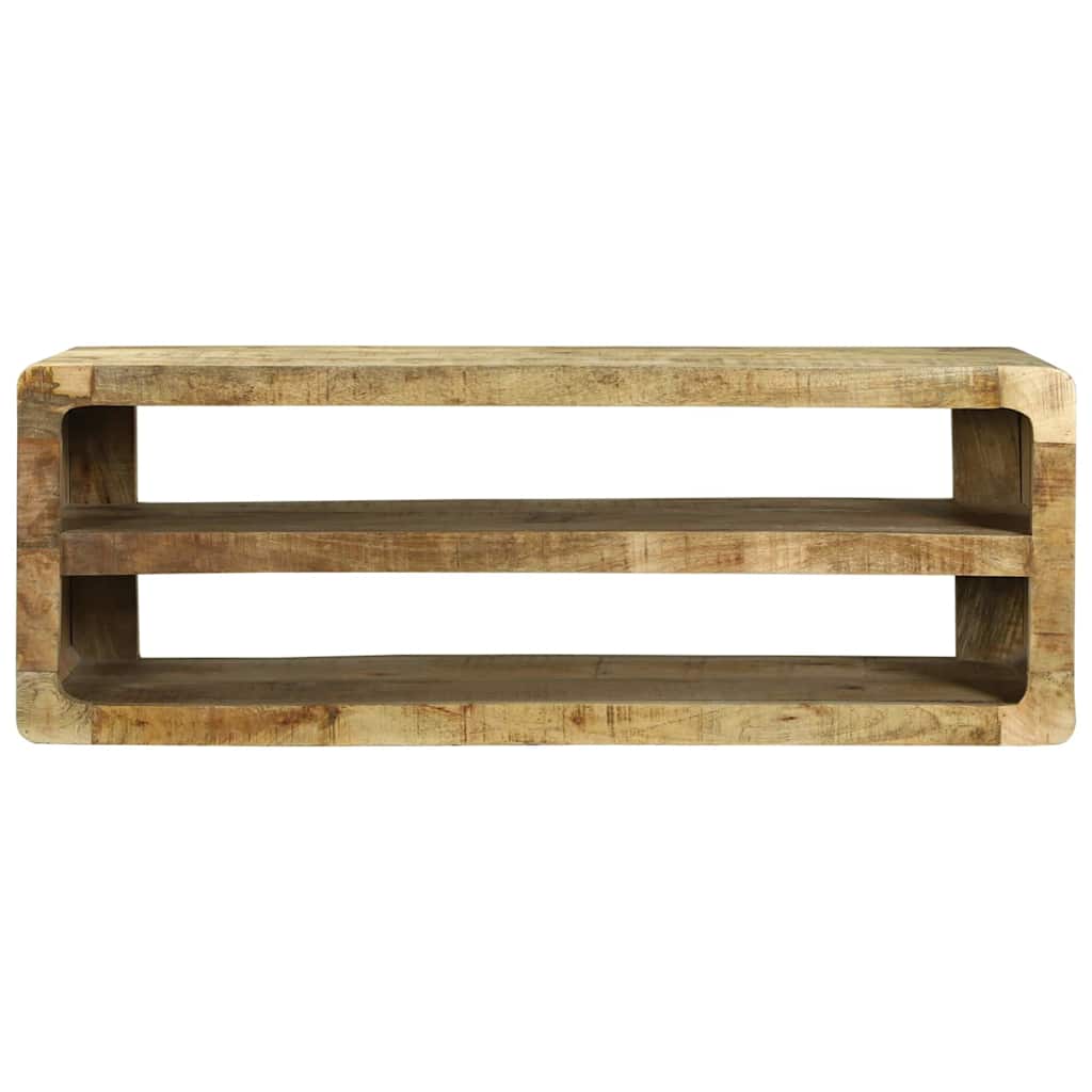 TV-Schränk mit Regal Braun 100 x 32 x 36 cm Massivholz Mango