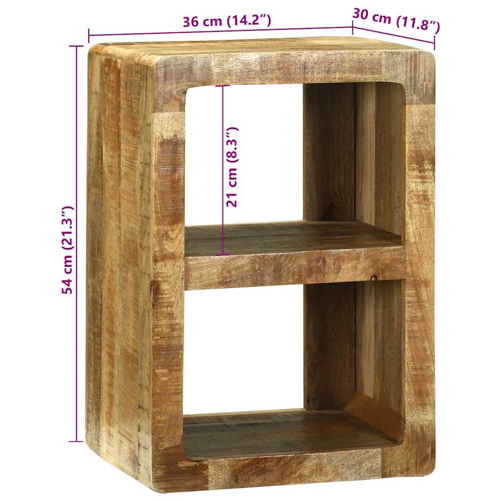 TV-Schränk mit Regal Braun 36 x 30 x 54 cm Massivholz Mango