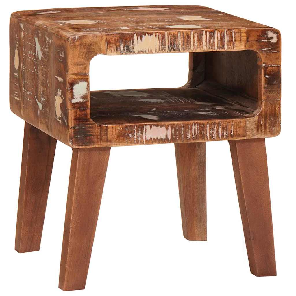 Beistelltisch Braun 40 x 32 x 46 cm Massives upgecyceltes Holz