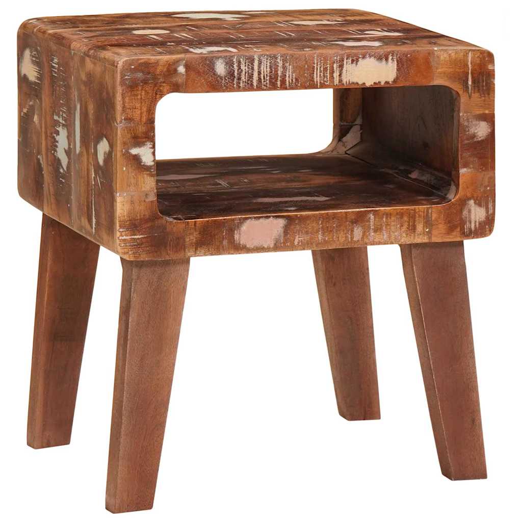 Beistelltisch Braun 40 x 32 x 46 cm Massives upgecyceltes Holz