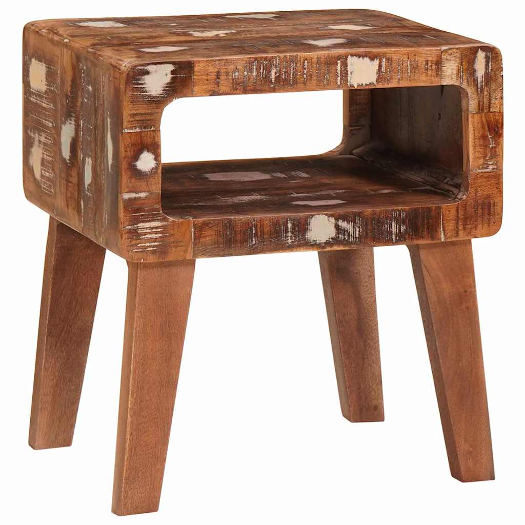 Beistelltisch Braun 40 x 32 x 46 cm Massives upgecyceltes Holz