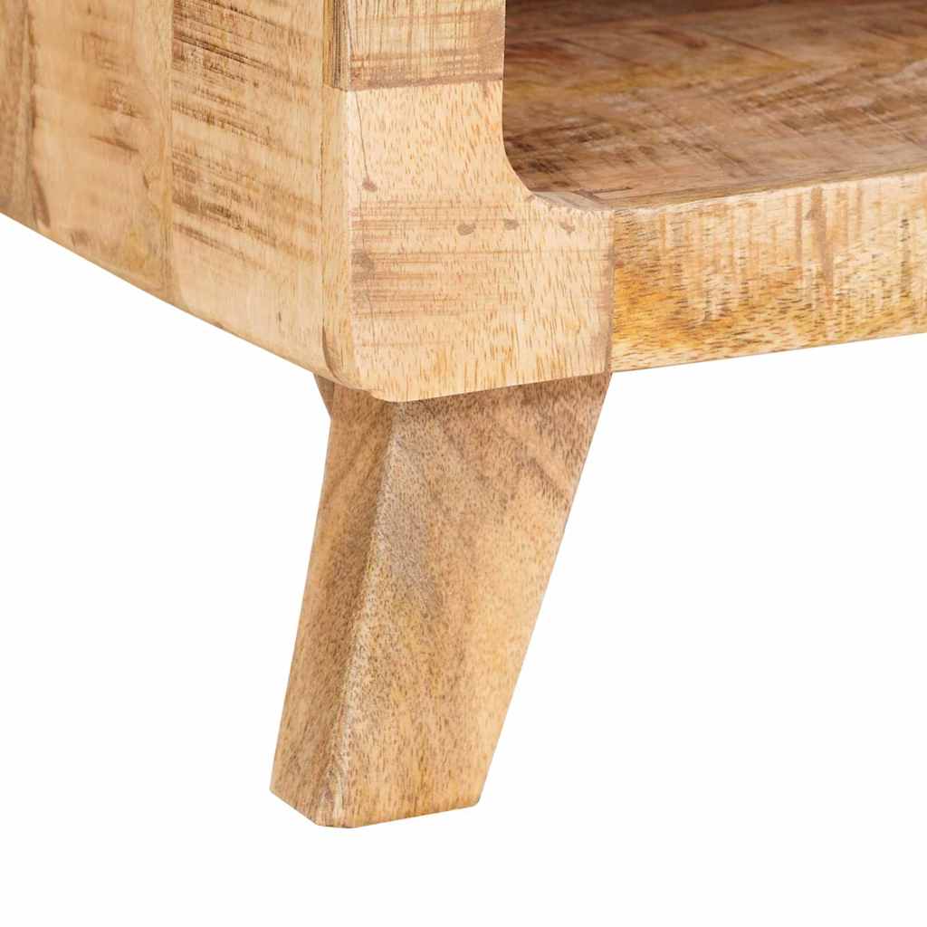 Beistelltisch mit Regal Braun 40 x 40 x 49 cm Massivholz Mango